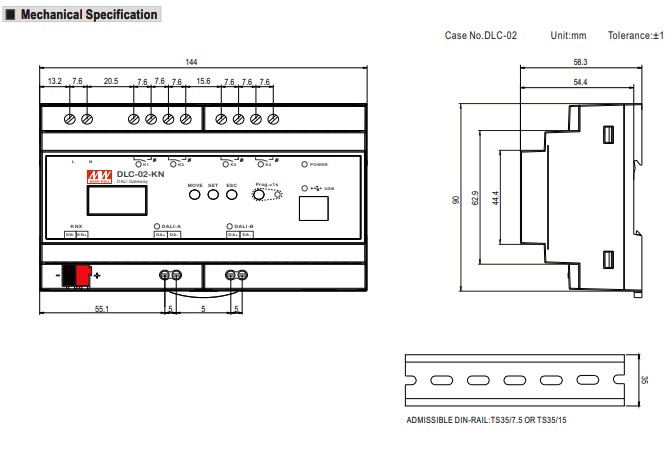 Synergy 21 Netzteil - DALI Controller 2 Kanal KNX-DALI Gateway Mean Well