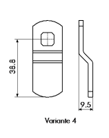 U&Z Zubehör CX2192 Schließhebel Variante 4