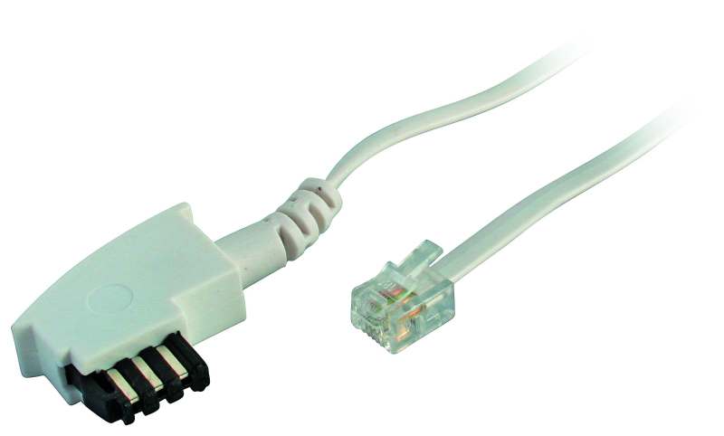 Cable TK TAE-Verbindungskabel 3 M, TAE-F/RJ11, Weiss