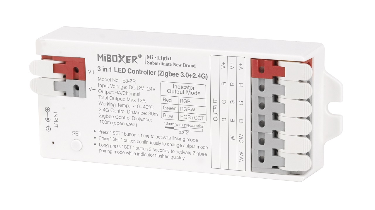 LED Controller E-Serie 3in1 (RGB/RGB-W/RGB CCT) Zigbee3.0/2.4G Milight/Miboxer