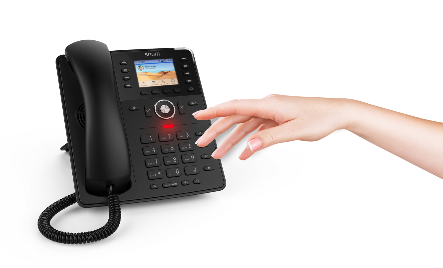 SNOM D735 VOIP Telefon (SIP) o. Netzteil, schwarz