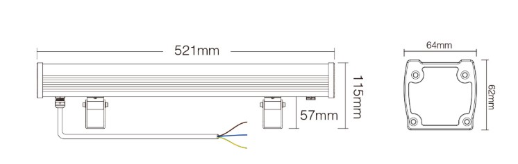 MiBoxer RL3-24 RGB+CCT LED Wall Washer 24W 1600lm IP66