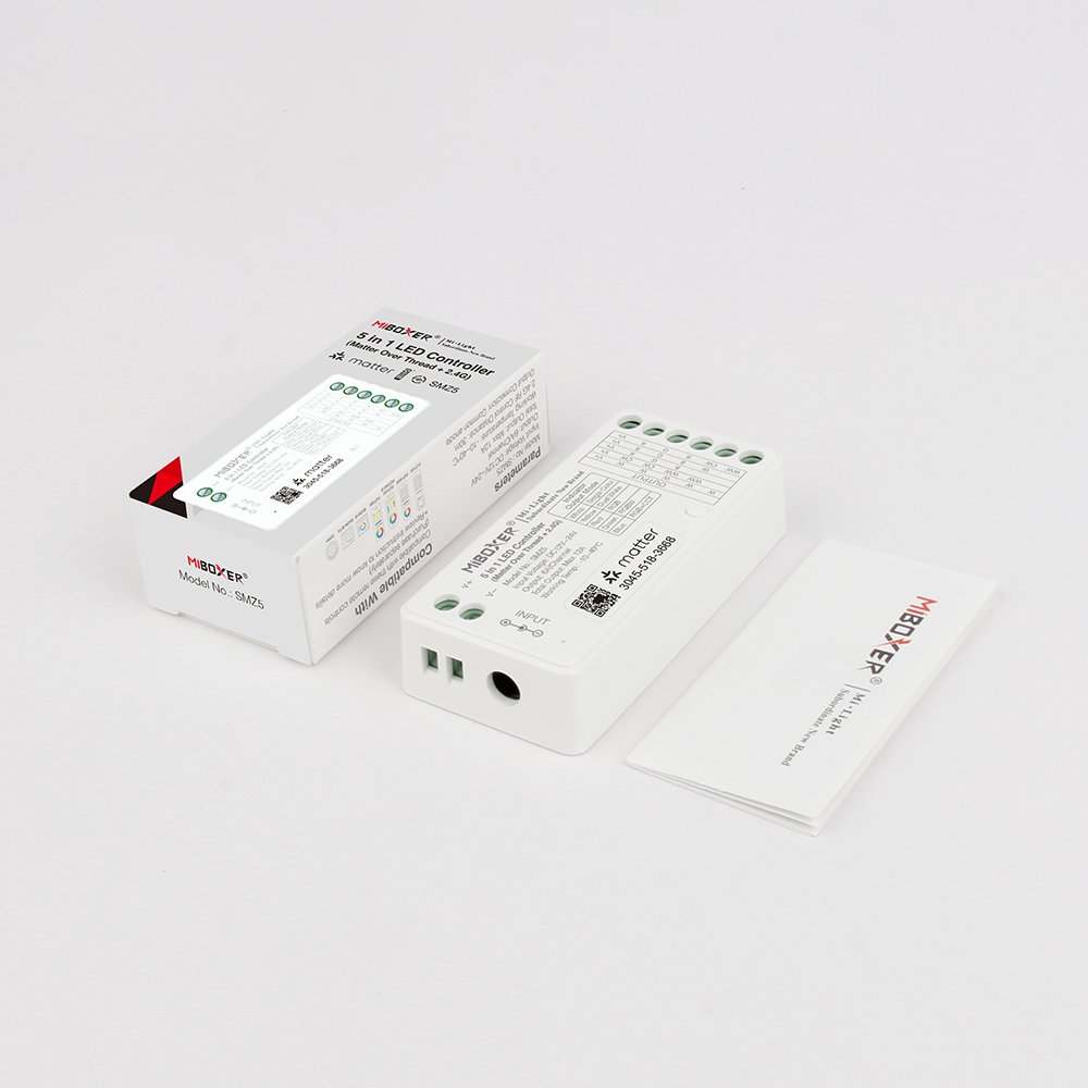 Synergy 21 LED Controller Matter-Serie 5in1 (Single Colour/CCT(dual white)/RGB/RGB-W/RGB+CCT) Matter Over Thread+2.4GHz IP20 *Milight/Miboxer*