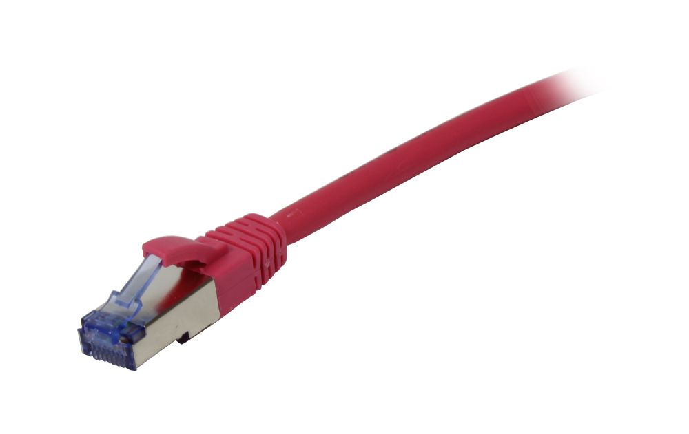 Synergy21 Patchkabel RJ45, CAT6A 500Mhz, 0,5m, Pink, S-STP(S/FTP), Komponent Getestet(GHMT Certified), AWG26