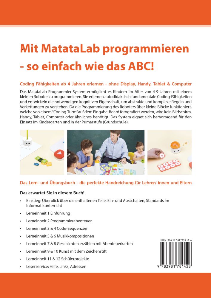 MatataLab Curriculum Buch "Spielend programmieren lernen mit MatataLab" Handreichung für Lehrkräfte und Eltern