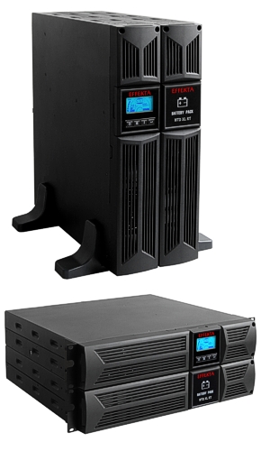 Effekta MTD RT Lineinter. USV,2000VA, 45min Bei Cos Phi 0,7 , MTD2000RT, USB RS232, Schwarz, Tower/19 "