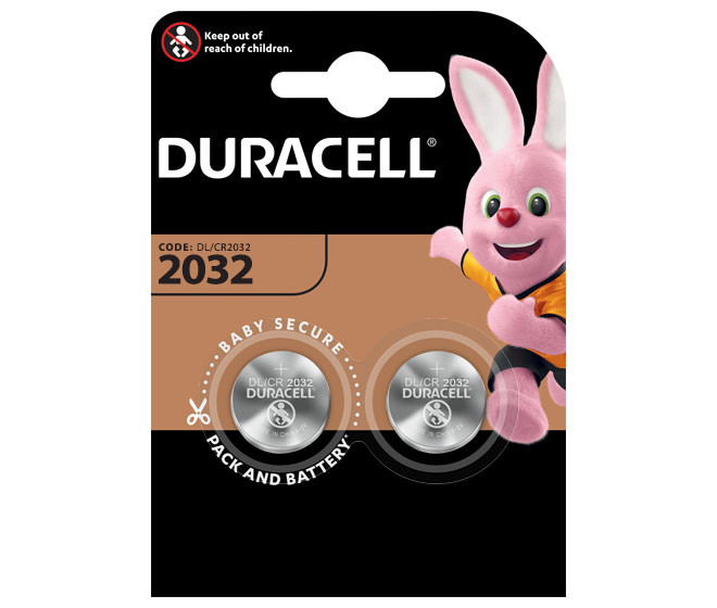 Batterie Knopfzelle CR2032 *Duracell* 2-Pack