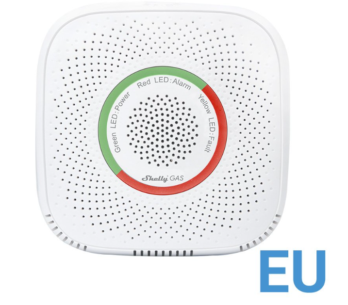 Shelly · Plug & Play · "GAS CNG" · Gassensor Erdgas · WLAN · Eurostecker Shelly · Plug & Play · "GAS CNG" · Gassensor Erdgas · WLAN · Eurostecker