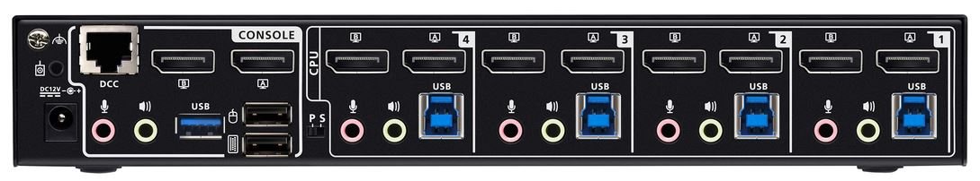 Aten KVM-Switch  4-fach Audio/DP(Displayport)/USB 3.0, 8K, Dual Display,