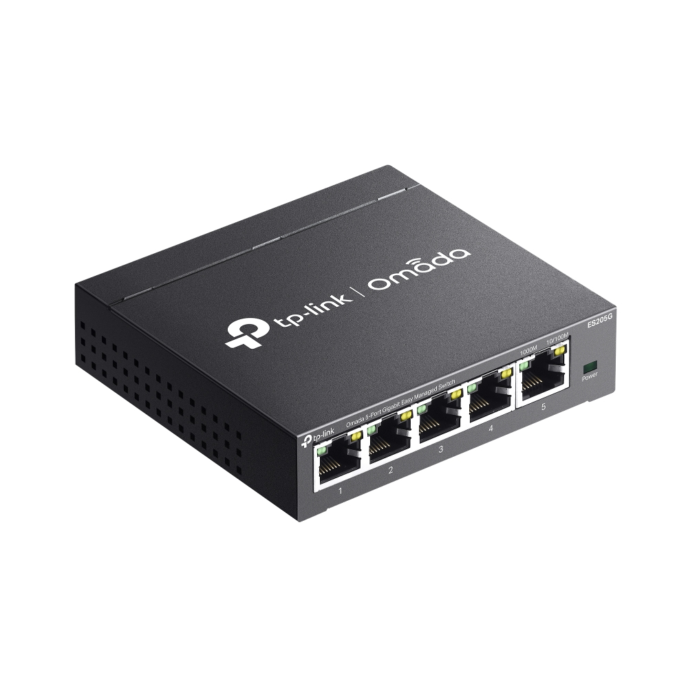 TP-Link Switch easy managed 5 Port • 5x 1 GbE • Lüfterlos, Omada • ES205G