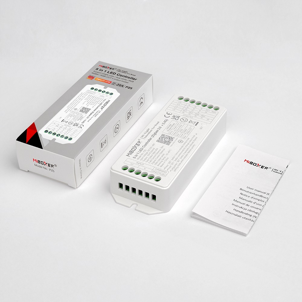 MiBoxer PZ5 LED Controller 2in1 DC12~48V Zigbee 3.0+ 2.4G HP 20A