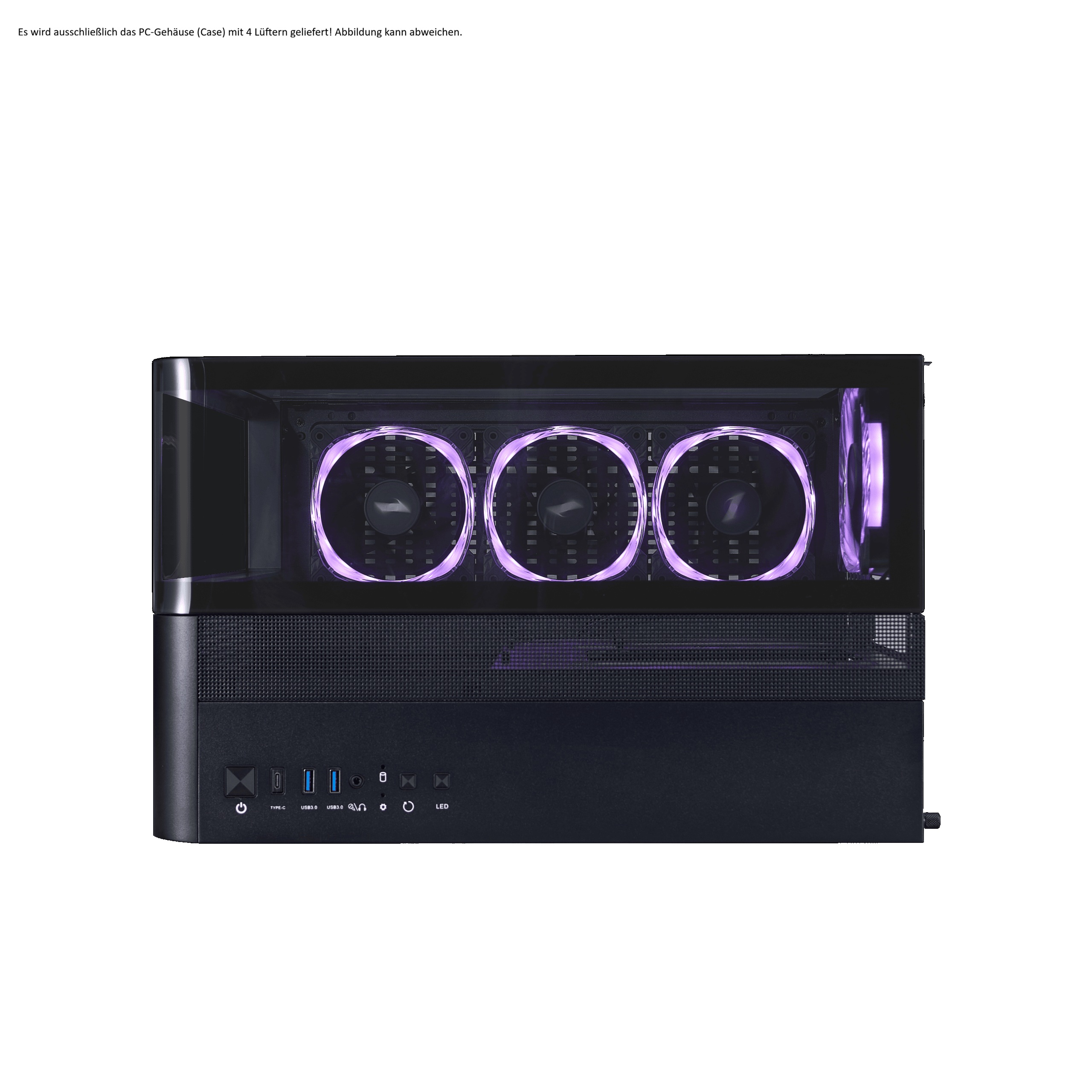 1stPlayer PC Gehäuse RT7 Schwarz mit 4 Lüftern