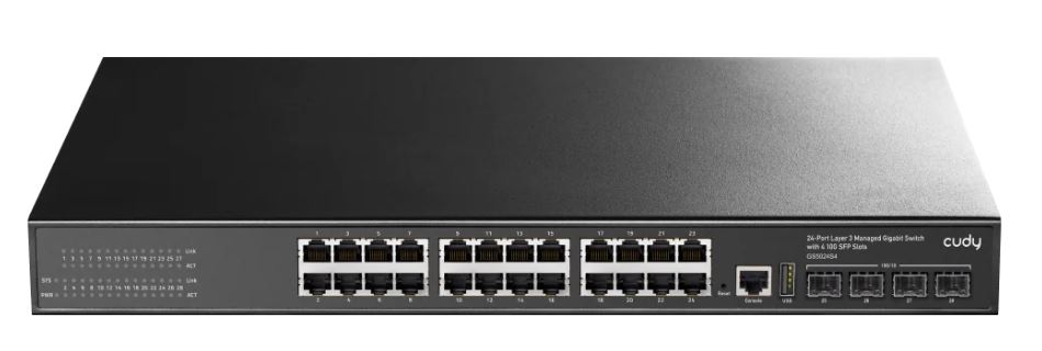 Cudy GS5024S4 network switch Managed L3 Gigabit Ethernet (10/100/1000) Black