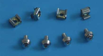 ALLNET 19"zbh. Befestigungsset,Käfigmuttern,100-Pack, M6, mit Metall-Rosette, ALLNET 19"zbh. Befestigungsset,Käfigmuttern,100-Pack, M6, mit Metall-Rosette,