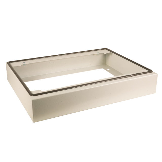 Wandgehäuse 19", IP55, zbh. Sockel, T600mm, für 6917XXIP55.2-Serie, Lichtgrau,