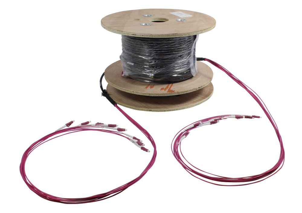 LWL-Kabel, Trunkkabel U-DQ(ZN)BH  8G 50/125, LC/LC OM4  80m, Trommel, Synergy21