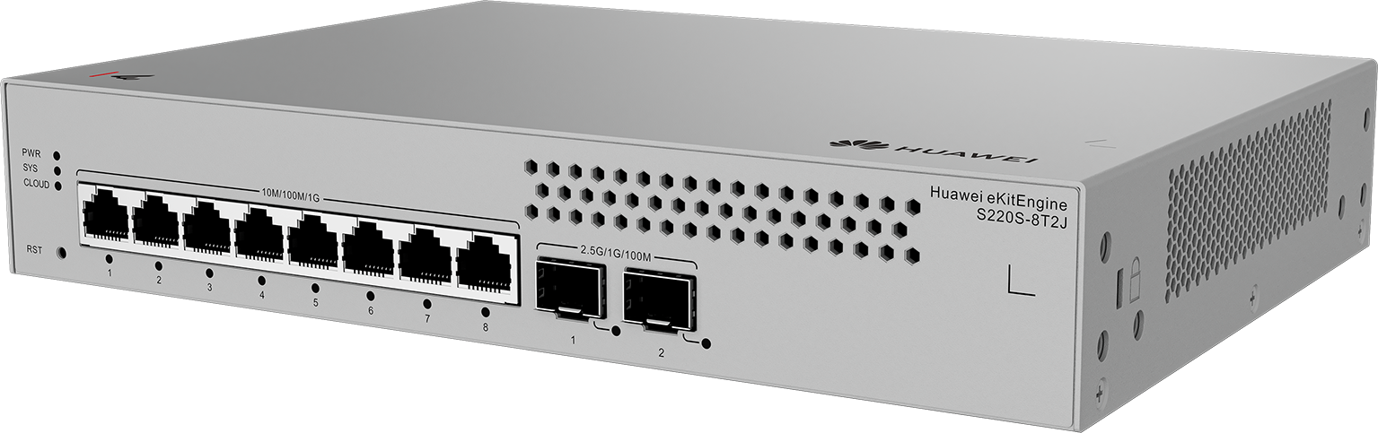 Huawei Switch Full Managed L2 10 Port • 8x GbE • 2x 2,5GbE SFP • S220S-8T2J • EKit