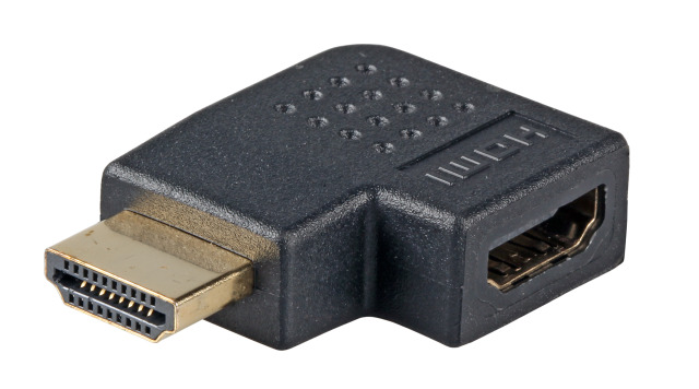 Cable Video HDMI, Kupplung, Type A, Bu/St, Plug Rechts Angled