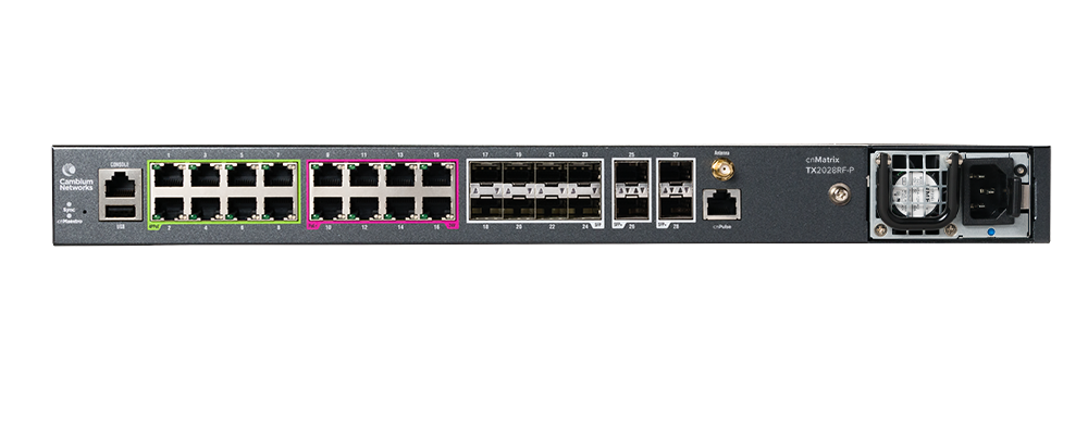 Cambium Networks cnMatrix TX 2028RF-P -  POE Switch 28  16 x 1gbps, 8 x SFP, and 4 SFP+