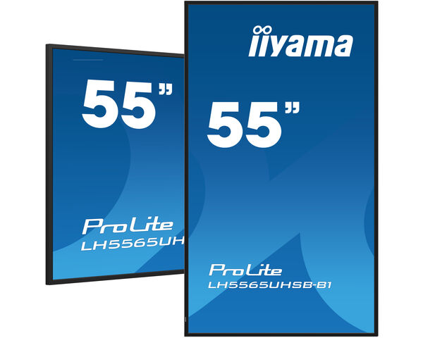 iiyama LH5565UHSB-B1 Signage Display Kiosk design 138.7 cm (54.6") LED Wi-Fi 800 cd/m² 4K Ultra HD Black Built-in processor Android 11 24/7