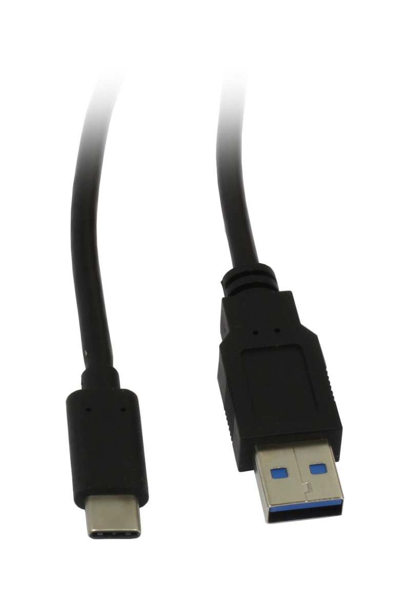 Kabel USB, C(St) => A(St),  1.0m, USB3.1,  schwarz, 10G/3A, Gen 2, Synergy 21,