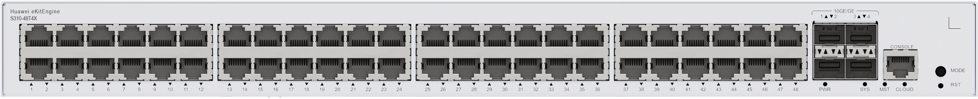 Huawei Switch Full Managed L3 52 Port • 48x GbE • 4x SFP • 19 " • IStack • S310-48T4X • EKit