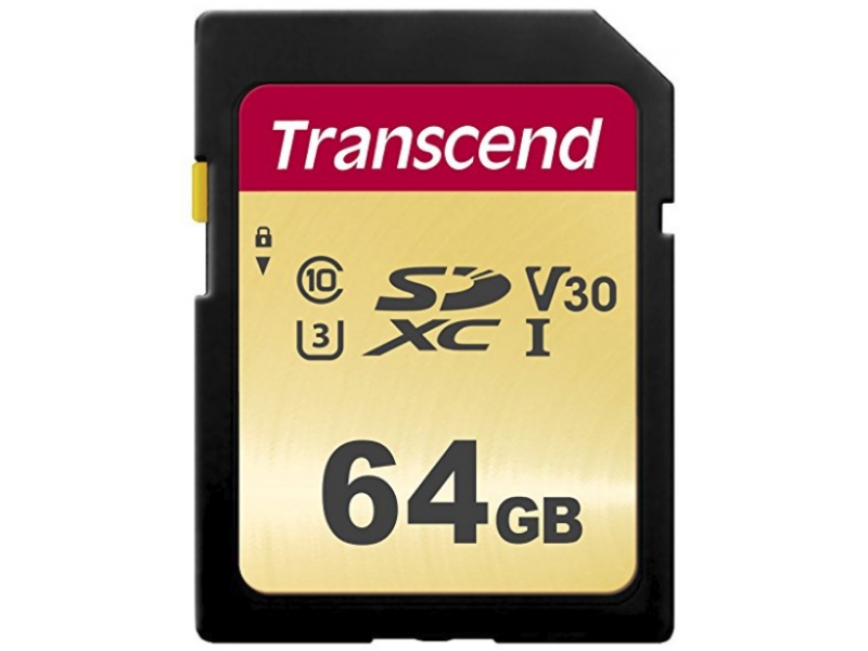 Transcend SDC500S 64GB SDXC UHS-I U3 Memory Card