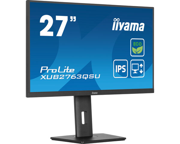 iiyama ProLite XUB2763QSU-B1 computer monitor 68.6 cm (27") 2560 x 1440 pixels Quad HD LED Black