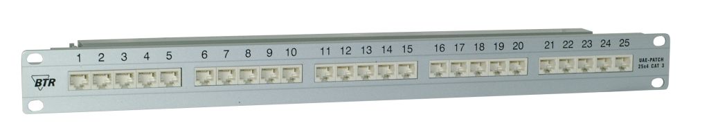 Patch Panel UAE 50X8(4) 1HE ,19",Lichtgrau,BTR