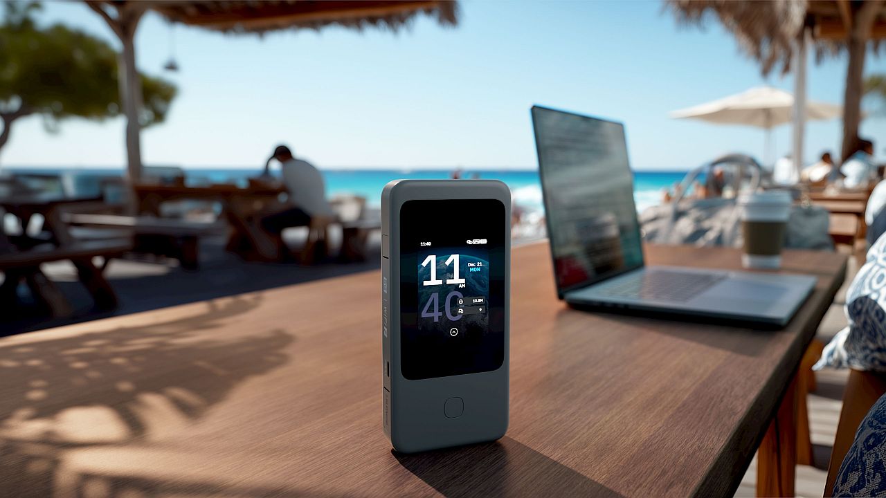 ALLNET LTE Mobile/Travel 4G/5G Router MiFi WIFI7 • BE9334 • 2x2 • 2.5GbE LAN/WAN • GL-E5800/Mudi7