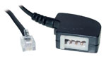 Kabel TK TAE-Adapter, RJ11-Stecker-> TAE F-Buchse Kabel TK TAE-Adapter, RJ11-Stecker-> TAE F-Buchse