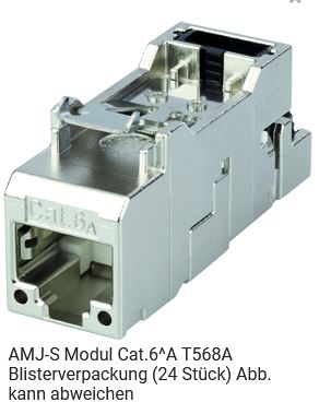 Telegärtner Modul, AMJ-S, CAT6A, TP/LSA, Snap-In, 24-Pack, (Keystone), T568A, Telegärtner Modul, AMJ-S, CAT6A, TP/LSA, Snap-In, 24-Pack, (Keystone), T568A,