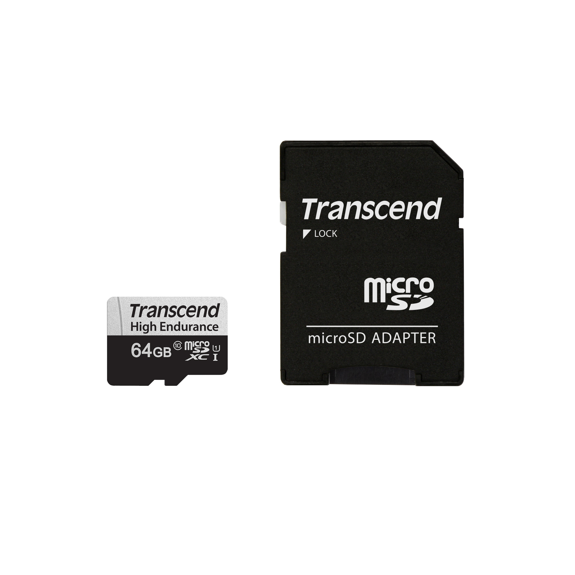 CARD MicroSD Card 64GB Transcend SDXC USD350V W/Adapter