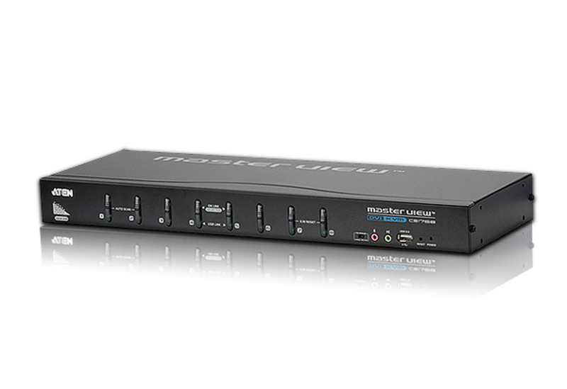 Aten KVM-Switch  8-f. Audio/USB/DVI