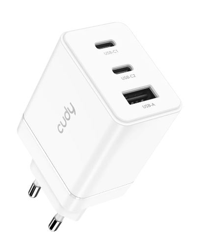 Cudy 3-Port 67W USB-C Charger With EU Plug