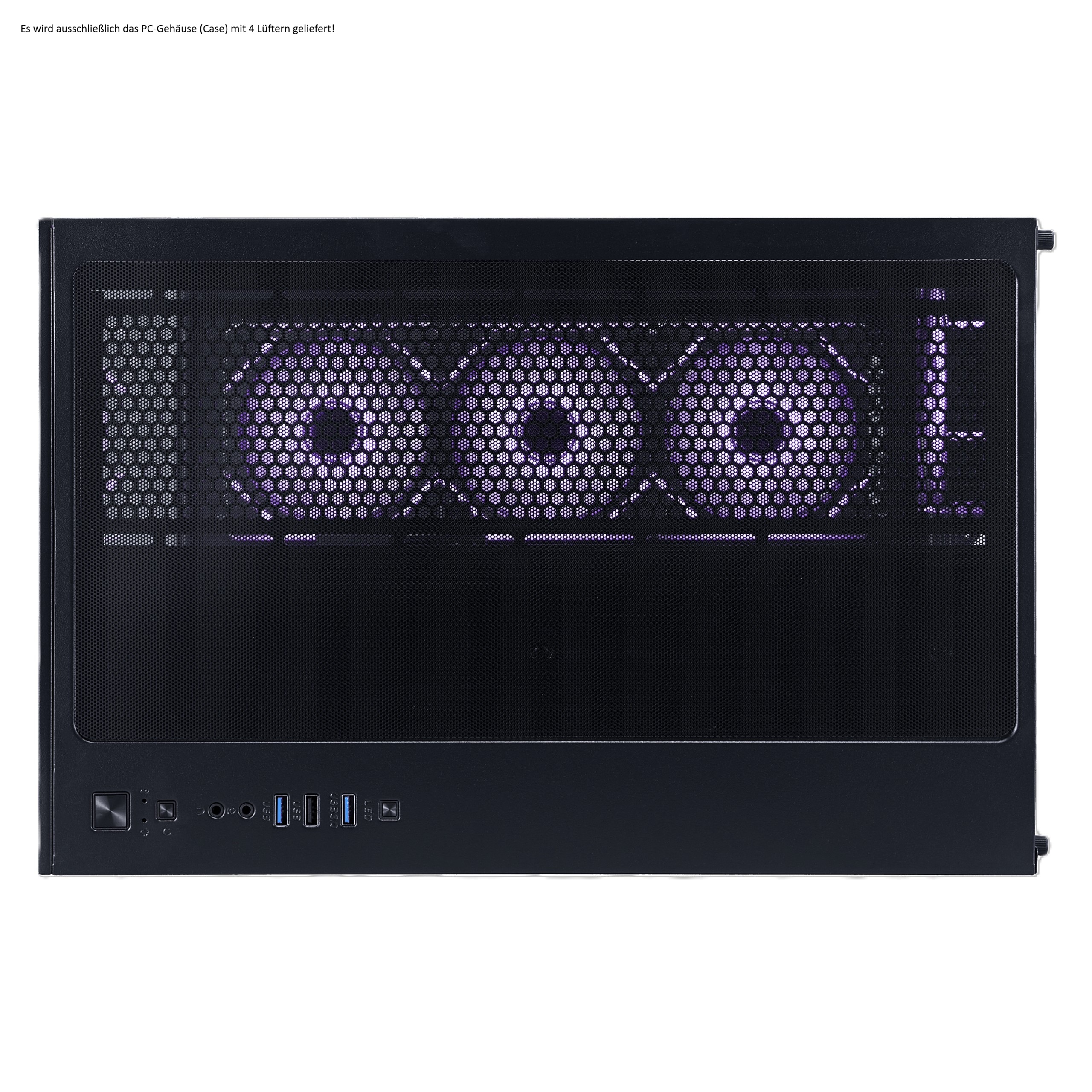 1stPlayer PC Gehäuse MV8-TP Schwarz mit 4 Lüftern