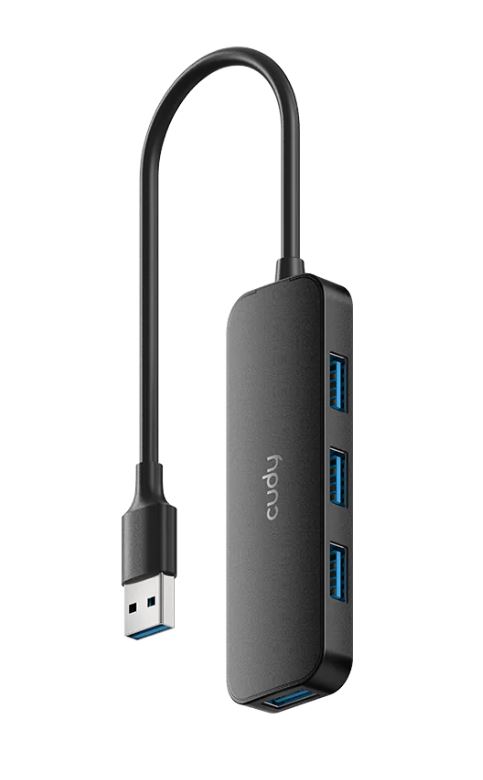 Cudy UH40A interface hub USB 3.2 Gen 1 (3.1 Gen 1) Type-A 5000 Mbit/s Black