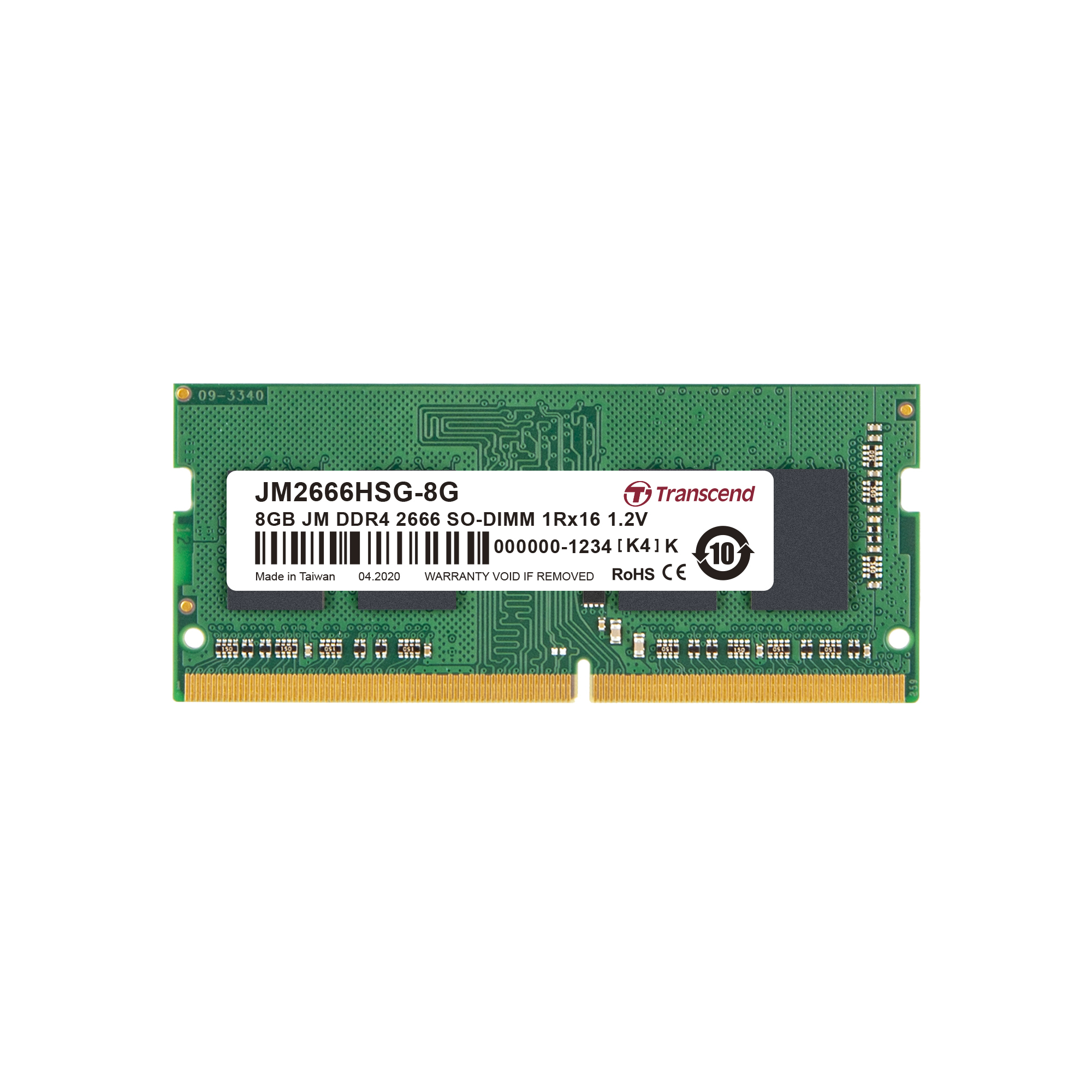 MEM So-DIMM2666 DDR4  8GB Transcend JetRam MEM So-DIMM2666 DDR4  8GB Transcend JetRam