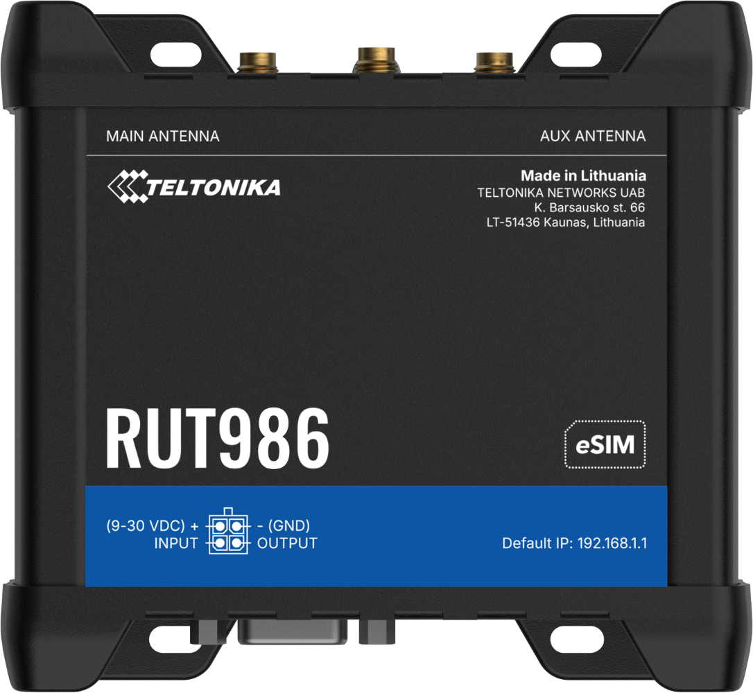 Teltonika · Router · RUT986 · INDUSTRIAL GLOBAL LTE CAT 4 Router