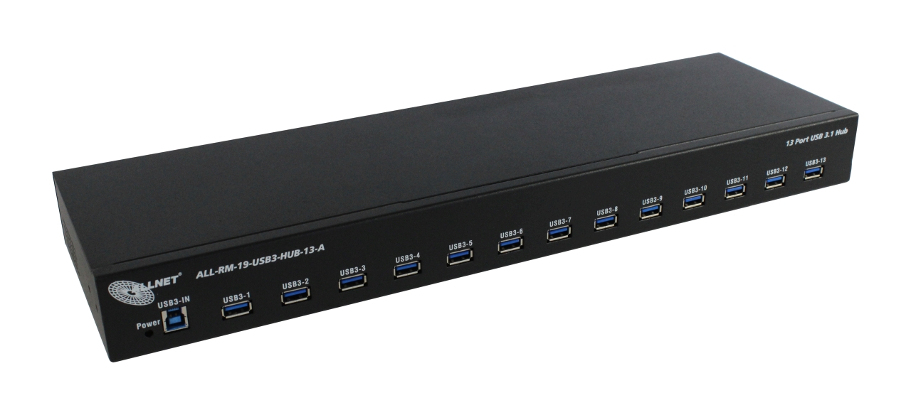 ALLNET USB 3.0 13 Port HUB-Type-A, 19" 1HE