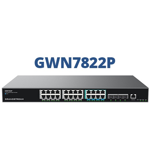 Grandstream GWN7822P 24 4P Multi-Gigabit Managed PoE Switch
