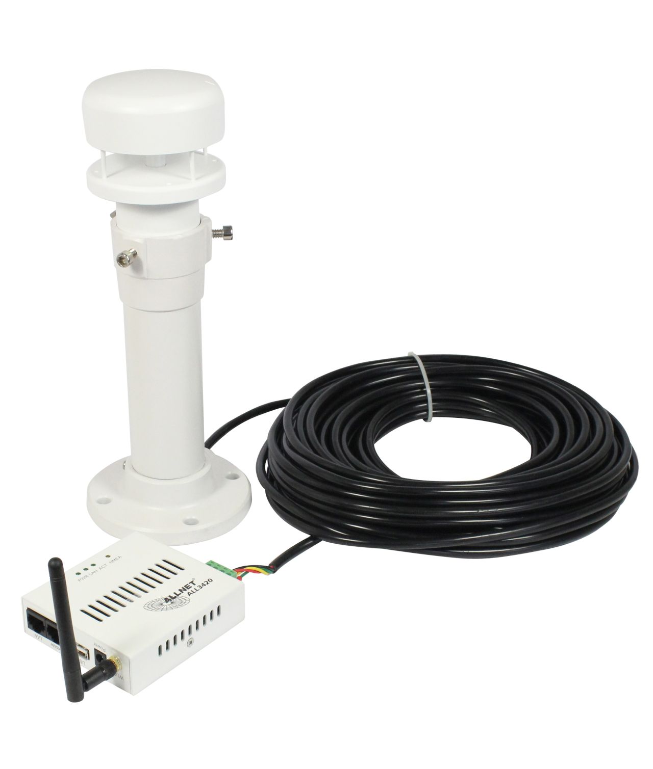 ALLNET MSR Sensor Anemometer Windmesser "ALL3420" für IP Gebäude Automation