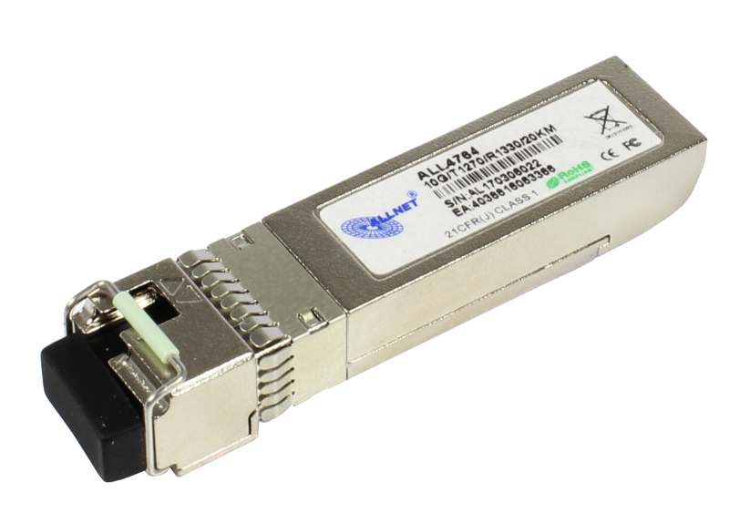 ALLNET Switch Modul ALL4764 SFP+(Mini-GBIC), 10Gbit, B(Bidi)B/LC, Tx1330nm/Rx1270nm, 9u, 20Km, ALLNET Switch Modul ALL4764 SFP+(Mini-GBIC), 10Gbit, B(Bidi)B/LC, Tx1330nm/Rx1270nm, 9u, 20Km,