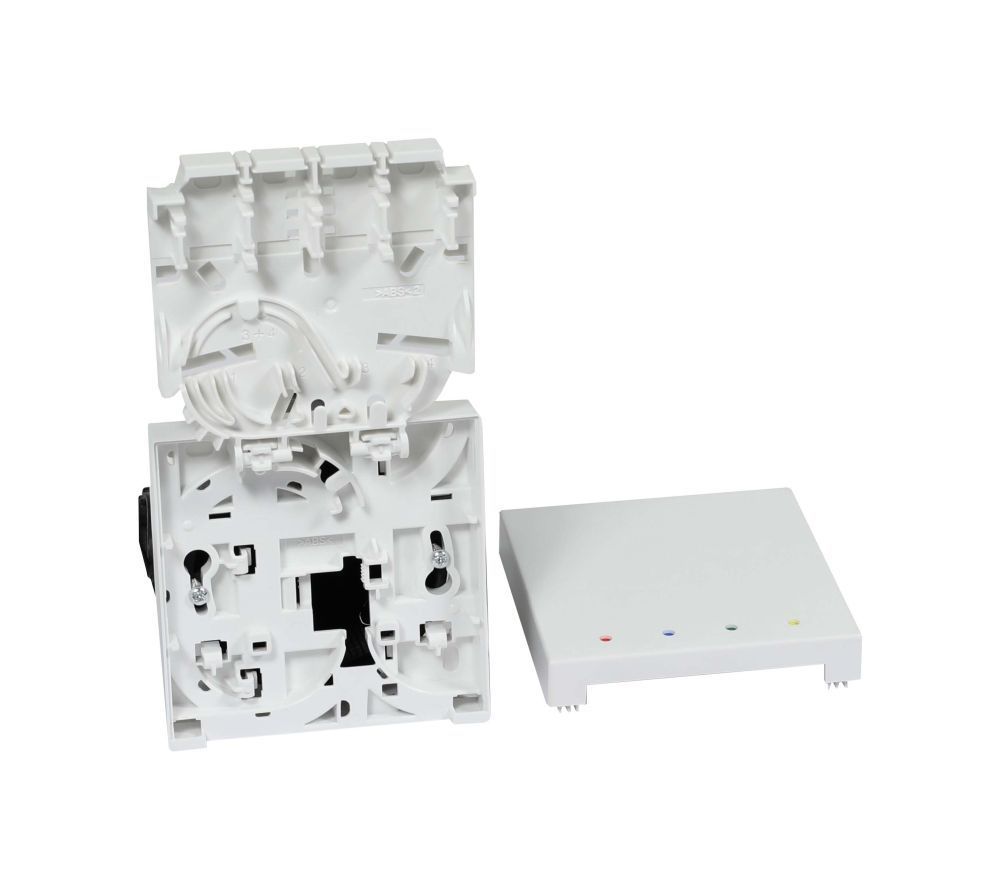 LWL-FTTH Compact Box vorkonfektioniert,  4xSC/APC -> open End, 20m,  9/125u, G.657.A2, 4-Faser, OD=2,2mm, Synergy 21