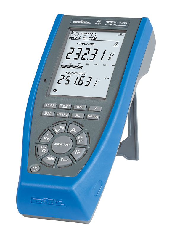 Metrix MTX 3291 / Digitalmultimeter mit Monochrom-Display, 60.000 Digits, True-RMS, 100kHz Bandbreite, IR/USB