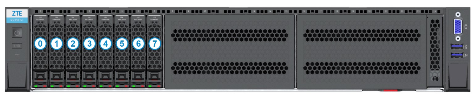 ZTE Server | R5350 G5 high performance 8SFF - 2HE Rack Server Barebone 8x 2.5" Laufwerkseinschübe