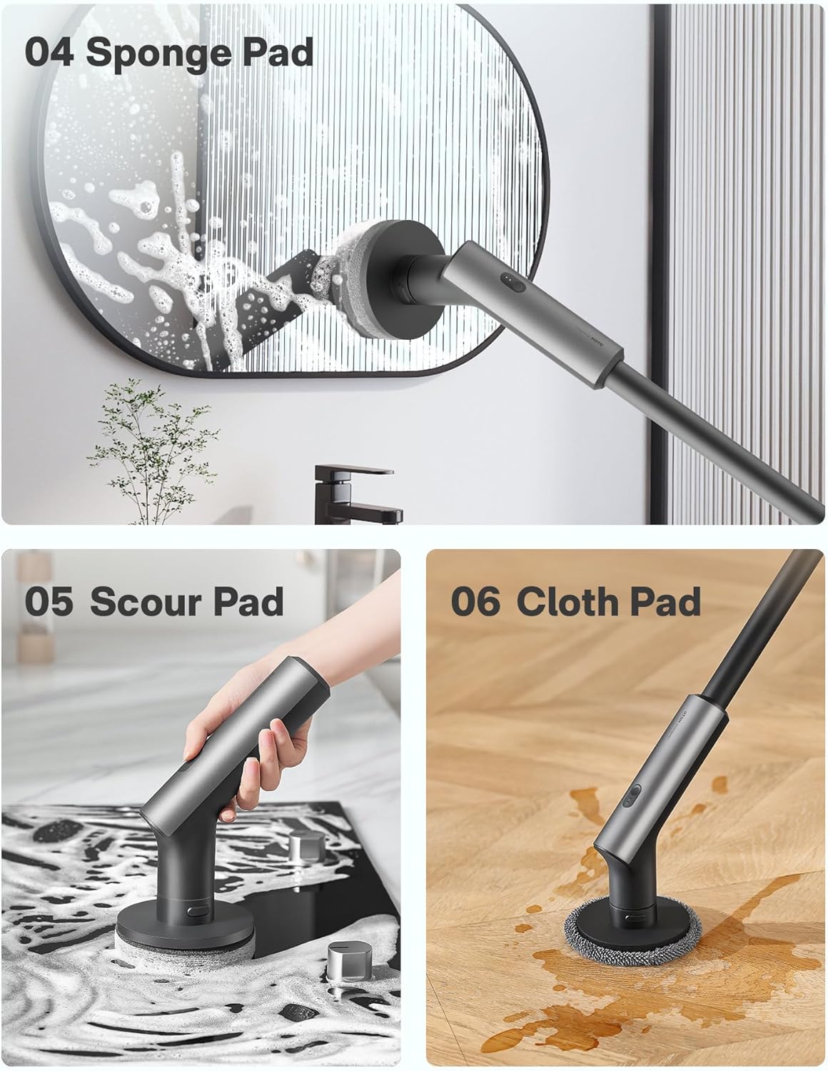 HOTO • Srubbers • Electric Spin Scrubber • QWQJS001