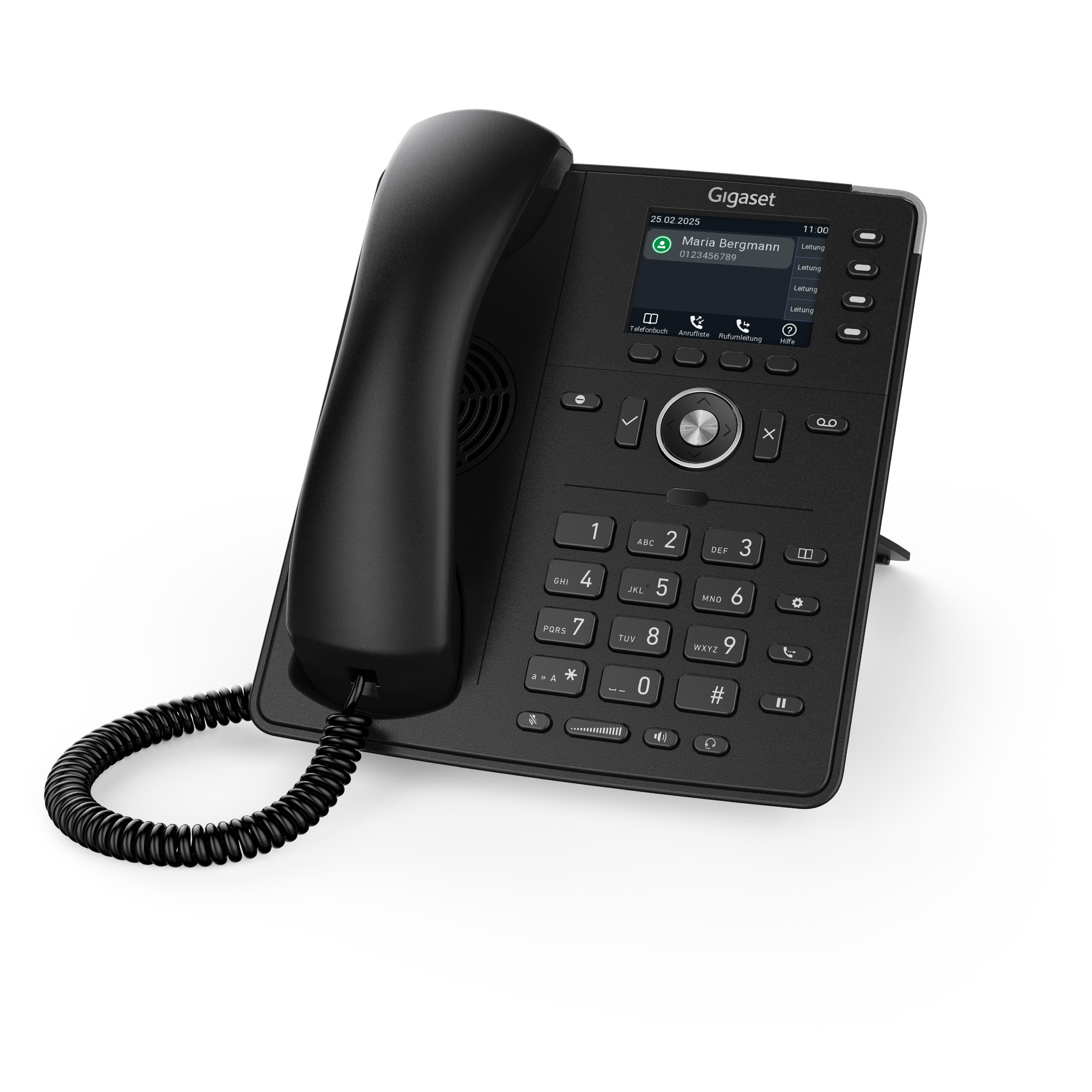 GIGASET P710 IP PRO IP Tischtelefon 7.1 Cm 2.8 Zoll TFT-Farbdisplay Freisprechen Kopfhreranschluss 2x RJ45 Inkl. PoE