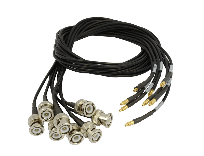 ALLDAQ zbh. ADQ-CR-MMCXM-BNCM-8x-1m / 8 x Koaxialkabel von MMCX-Stecker auf BNC-Stecker, Länge: 1m