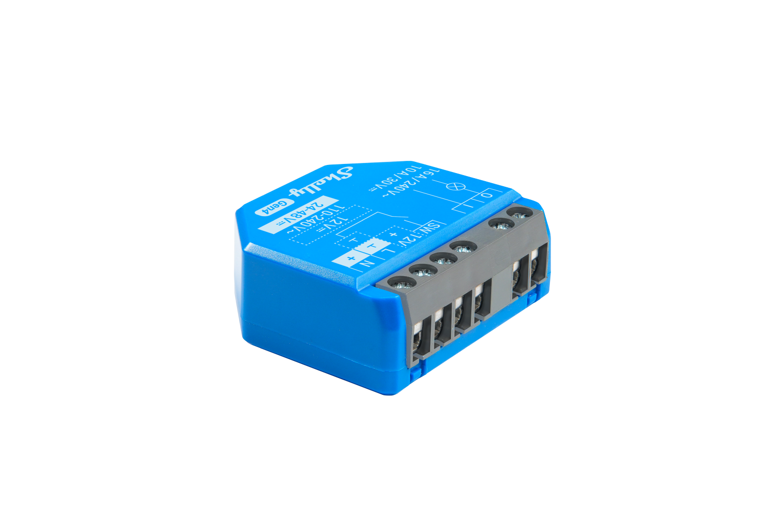Shelly · Unterputz · "1 Gen4" · Relais · max 16A · 1 Kanal · WLAN · Matter · Zigbee · Bluetooth
